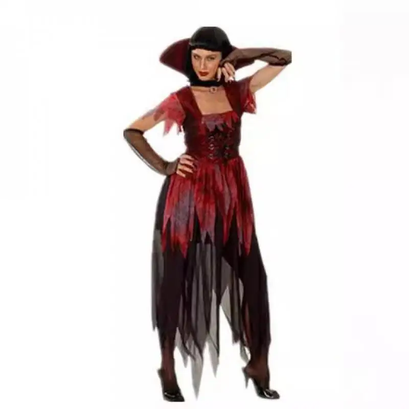 Disfraz de terror de Halloween para mujer, traje de Terror para actuación de Festival, disfraz de escenario, ropa tradicional china