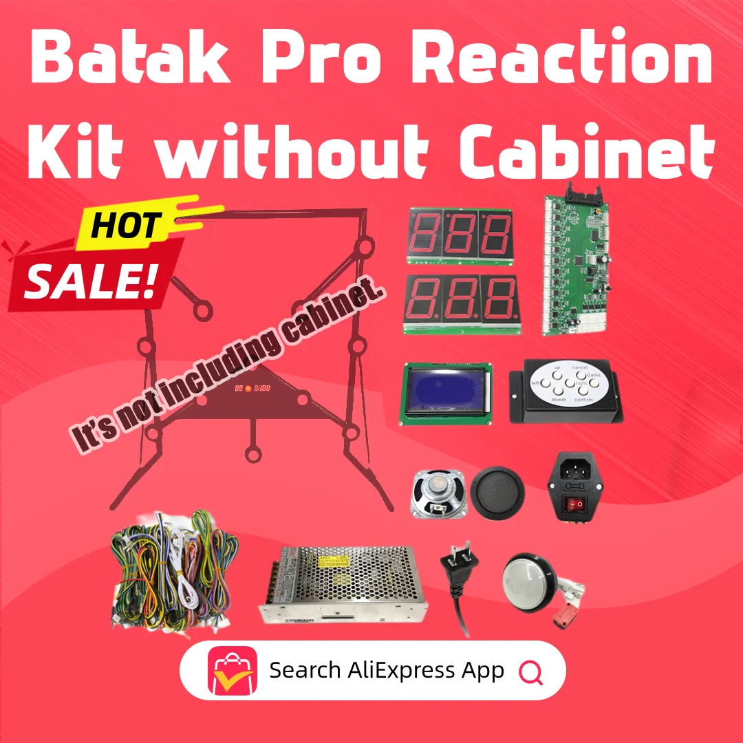 Carnival Booth Timer Multiple Visual-Motor Coordination Kit, Batak Pro Reaction Challenge Test Assembly Kit Without Cabinet