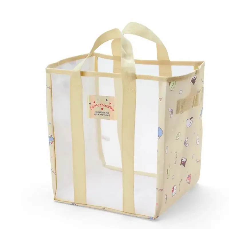 حقيبة مستحضرات التجميل Hello Kittys حقيبة حمل شبكية كرتونية حقيبة My Melody Fold Leisure المحمولة حقائب تخزين الشاطئ الخفيفة للغاية للمرأة