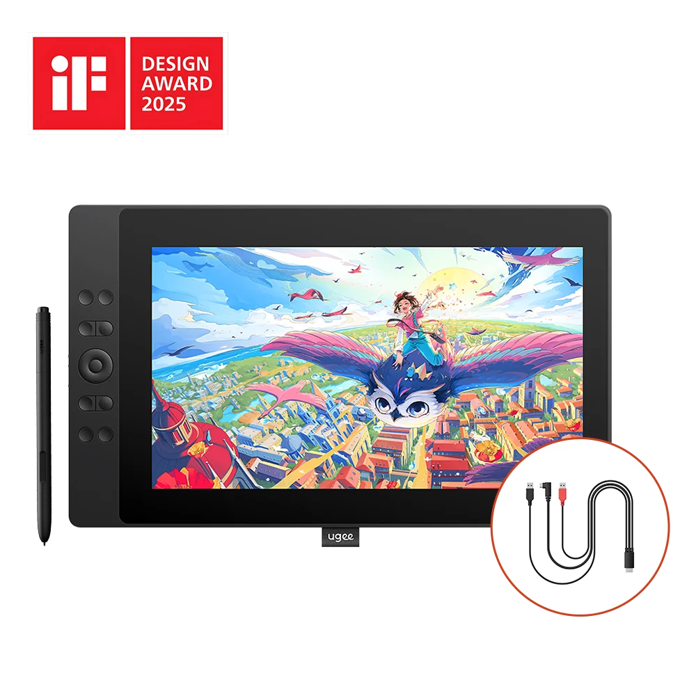 Drawing Tablet With Screen 15.6 Inch - جهاز رسم UGEE UE16 بشاشة مقاس