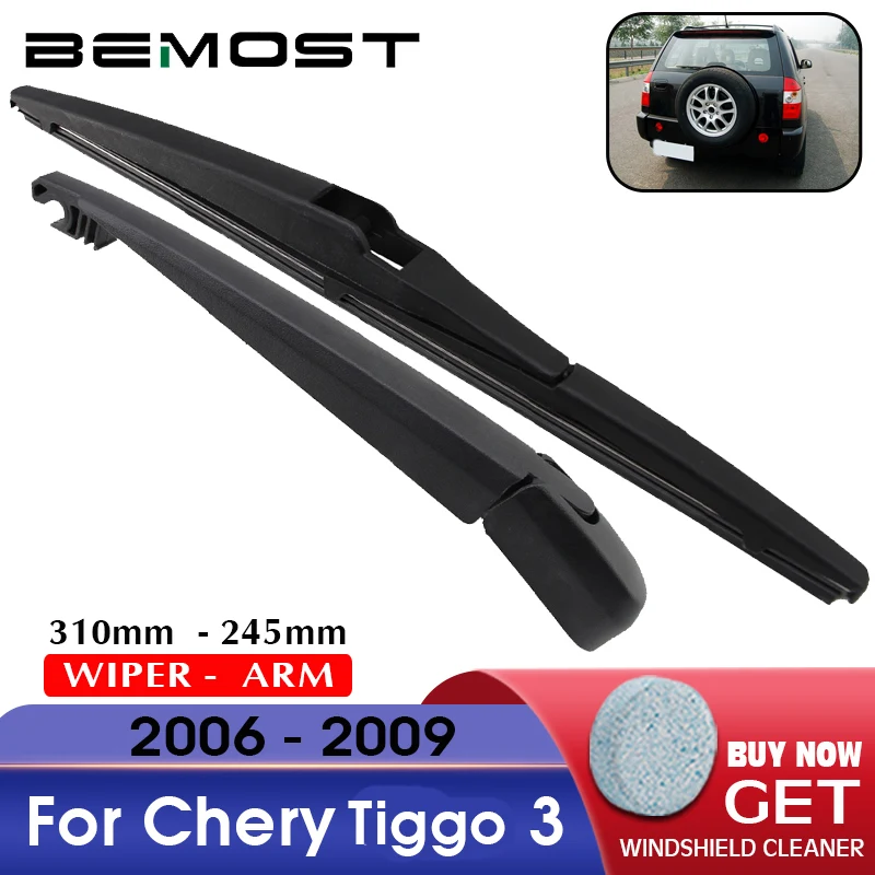 BEMOST Auto Car Rear Back Windscreen Windshield Wiper Arm Blades Brushes Soft Rubber For Chery Tiigo 3 3X 5 7 Year 2006 Onwards