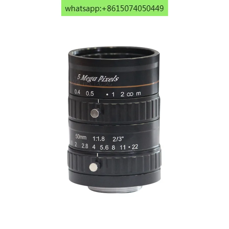 Over 5 million HD industrial camera lens fixed focus 50mm C-mount 2/3 inch manual aperture industrial FA lens