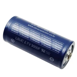 2.7V 3000F Super Farad lsuc cylindrical capacitor High frequency supercapacitor equipped with nut and connecting piece