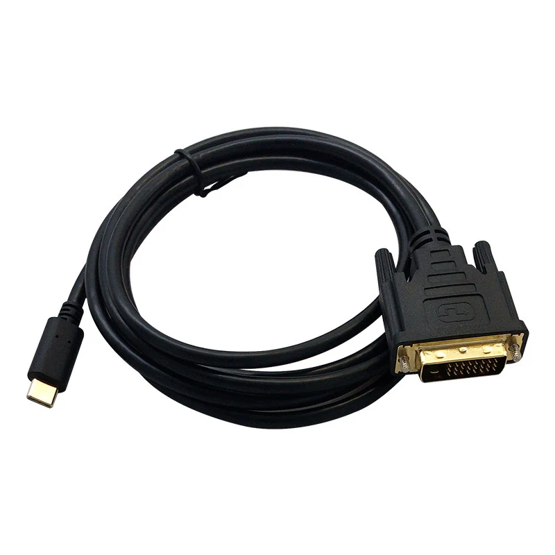 1.8M LAPTOP Notebook PC Computer 4K@60Hz USB TYPE C To 24+1 DVI Cable For Thunderbolt MacBook Pro Projector Monitor TV S8 S9