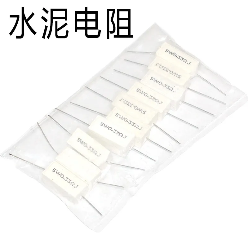 10pcs 5w 5% Cement Resistor Power Resistance 0r82 5r6 6r 6r2 6r8 8r 8r2 5.6 56 6 6.8 8 8.2 62 68 75 82 91 680 R K Ohm