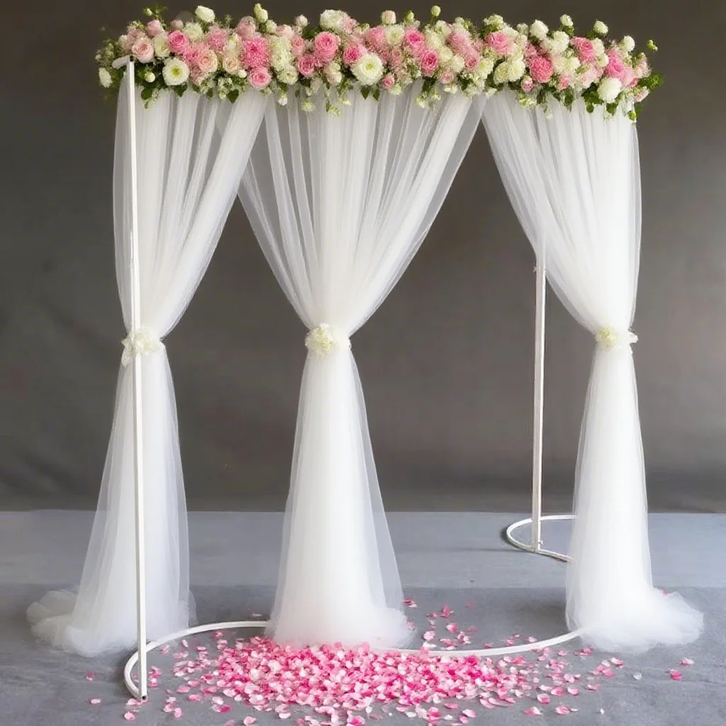 

Wedding Party Supply Store Store New Wedding Iron Art Props W-Shaped S Heterosexual Cloth Curtain Forest Check-in Wedding Backgr
