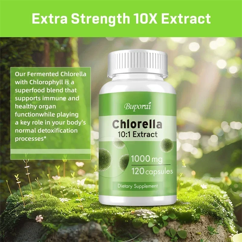 Chlorella Extract - Detoxifies, Eliminates Free Radicals, Improves Digestion, Supports Immune System Health