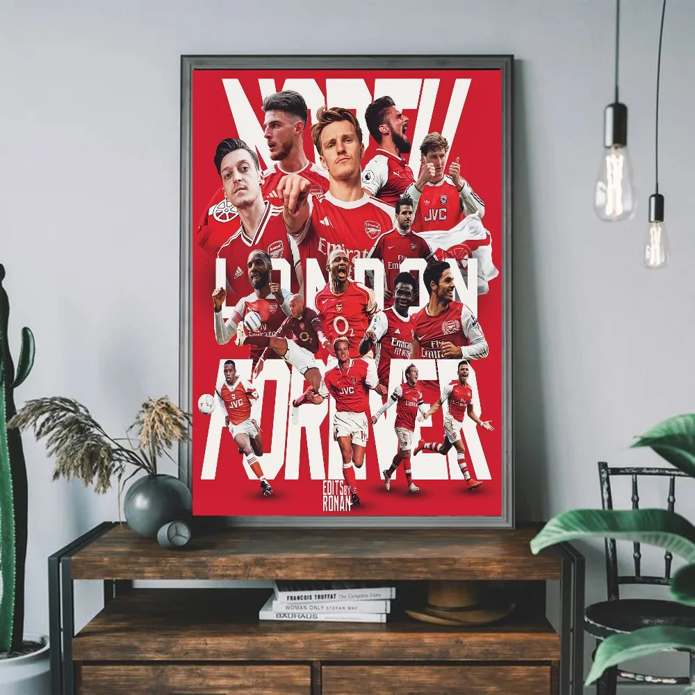 A-Arsenal FC فيلم لزجة الملصقات الرجعية كرافت ورقة ملصق DIY غرفة بار مقهى الجمالية الفن طلاء جدران #5