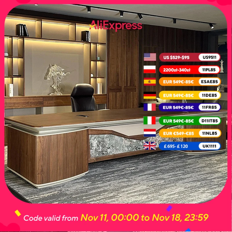 

Дизайнерский шкаф для хранения офисного стола, настольный набор, деревянный органайзер, компьютерные столы, игровой кабинет, мебель Mesa Para Computador