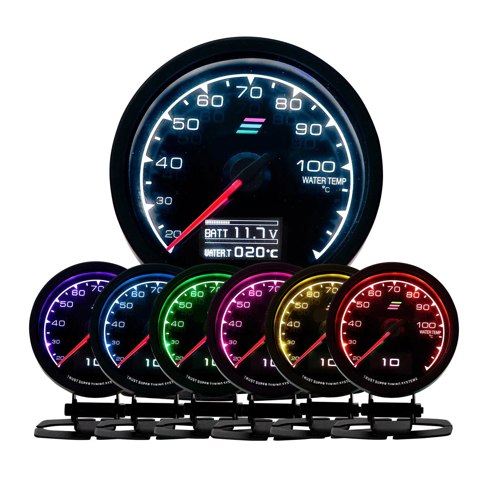 Greddi Gauge LCD Digital Display Turbo Boost Wasser Temp Volt Ölpresse Racing Meter Kraftstoff Druck Luft Kraftstoff Verhältnis Messgeräte