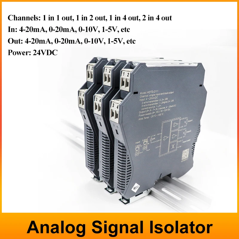 

2-входной 2-выходной преобразователь температуры PT100 4-20 мА изолятор температурного сигнала