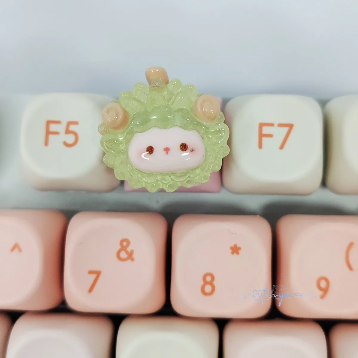 Cartoon Fruit Keycaps Cute Cross Axis Mechanical Keyboard Replacement Personalized Keycap Girl Gamer Birthday Gift
