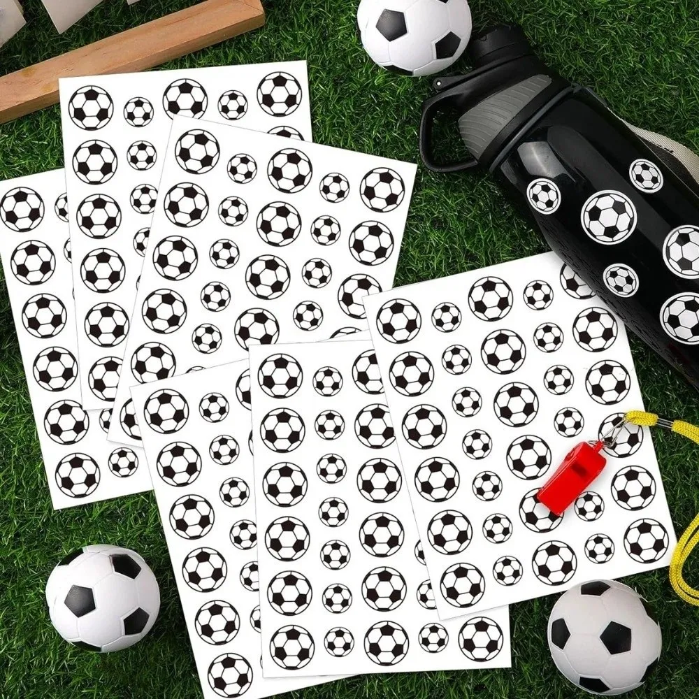 Luggage Decals Paper Soccer Stickers Festival Waterproof Football Stickers Multi-size Decorative Sports Ball Sealing Label DIY