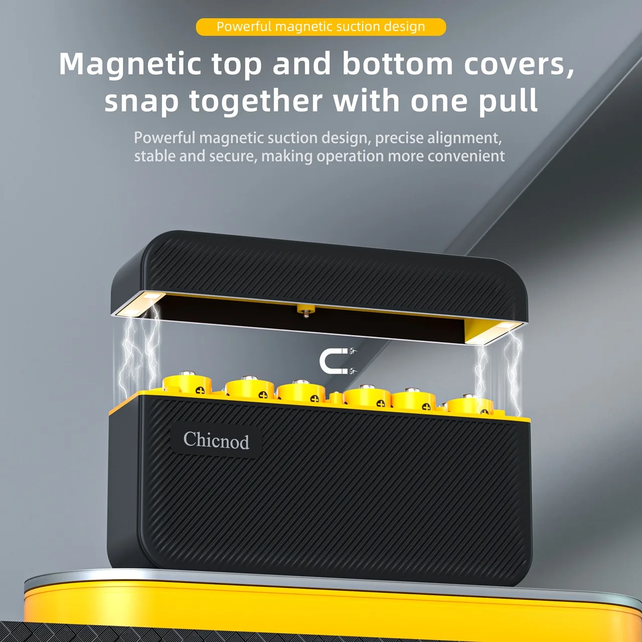 CHICNOD AA Rechargeable Lithium Batteries 1.5V 3800mWh Li-ion USB-C Charging High Capacity 8/12 Slot Smart Charger Options