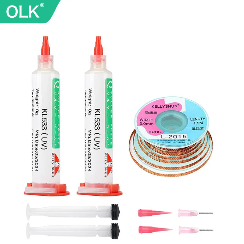 KL533-ASM BGA Soldering Flux PCB Repair Flux No-Clean Solder Paste SMD Welding Flux 10cc Consumer Electronics Repair