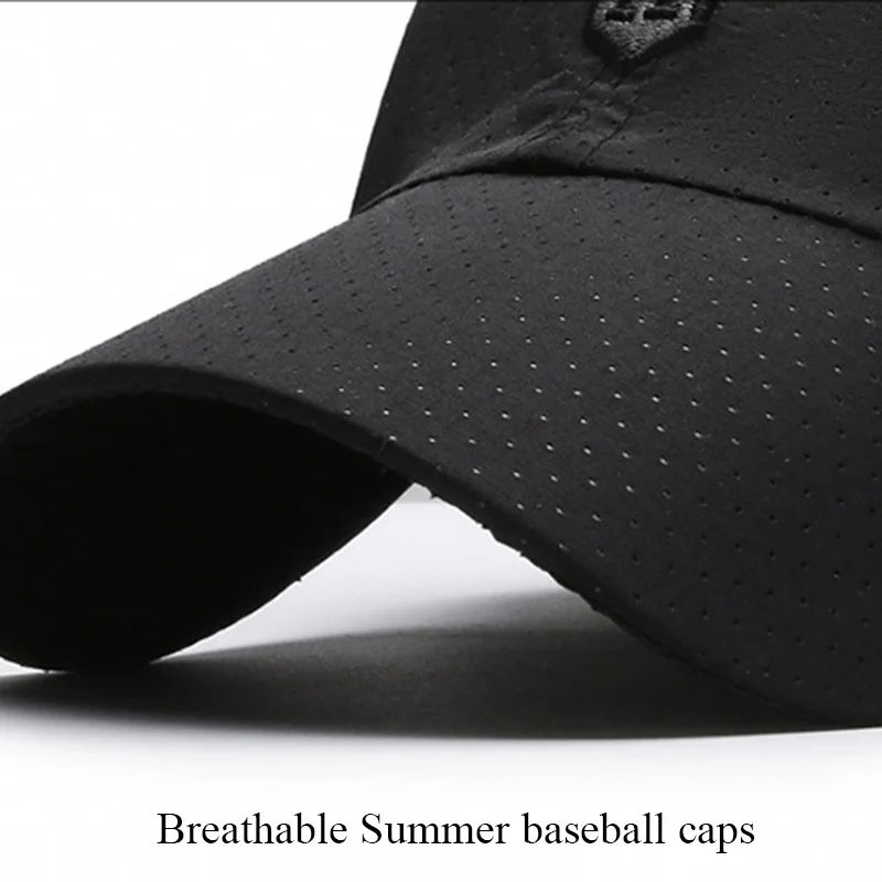 Summer Breathable Ice Silk Baseball Caps for Men & Women Outdoor sports Running Traval Sun hats Quick Dry R Letter Cap