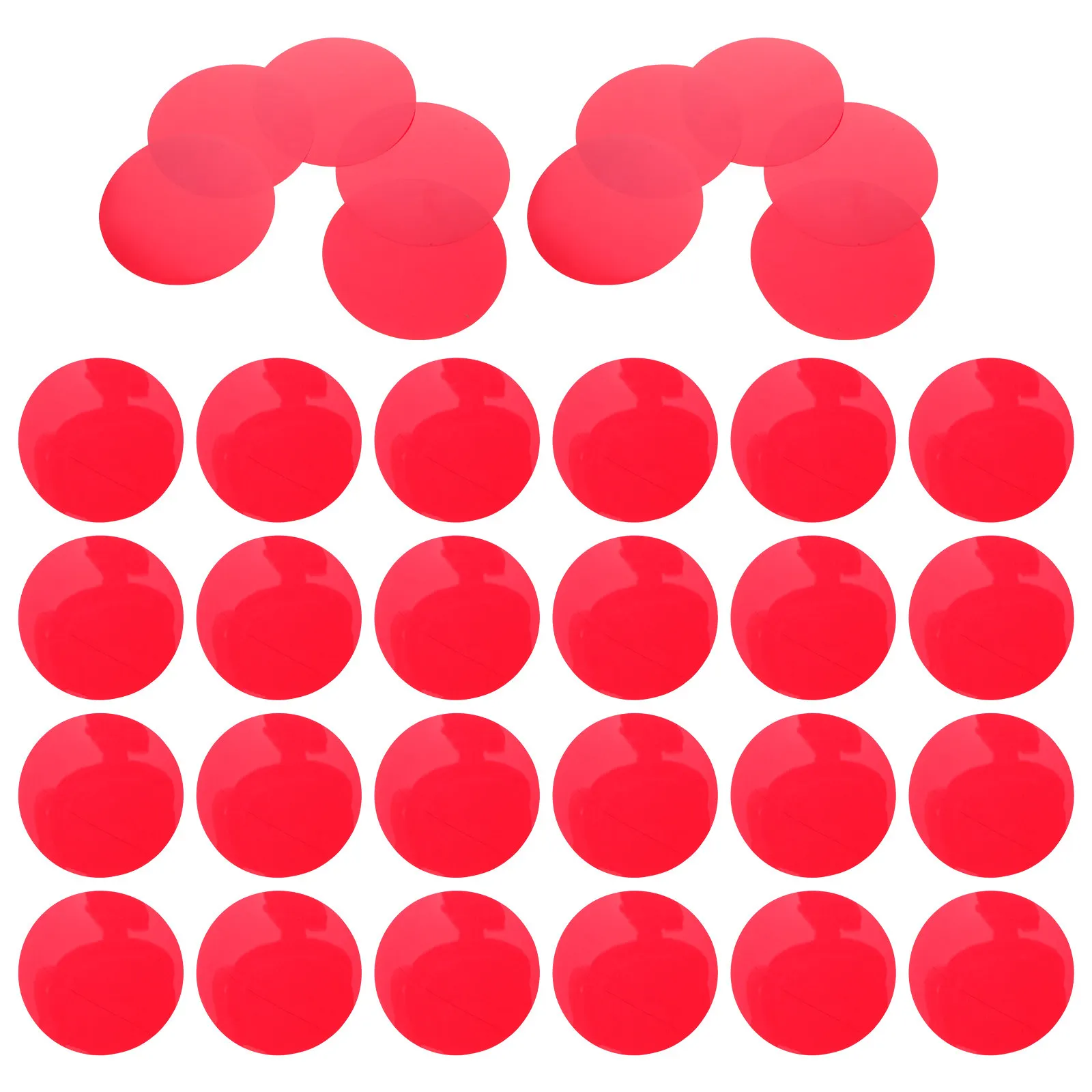 50pcs Warm Light LED Color Gel Filters – Transparent Correction Sheets for Lighting Lamps