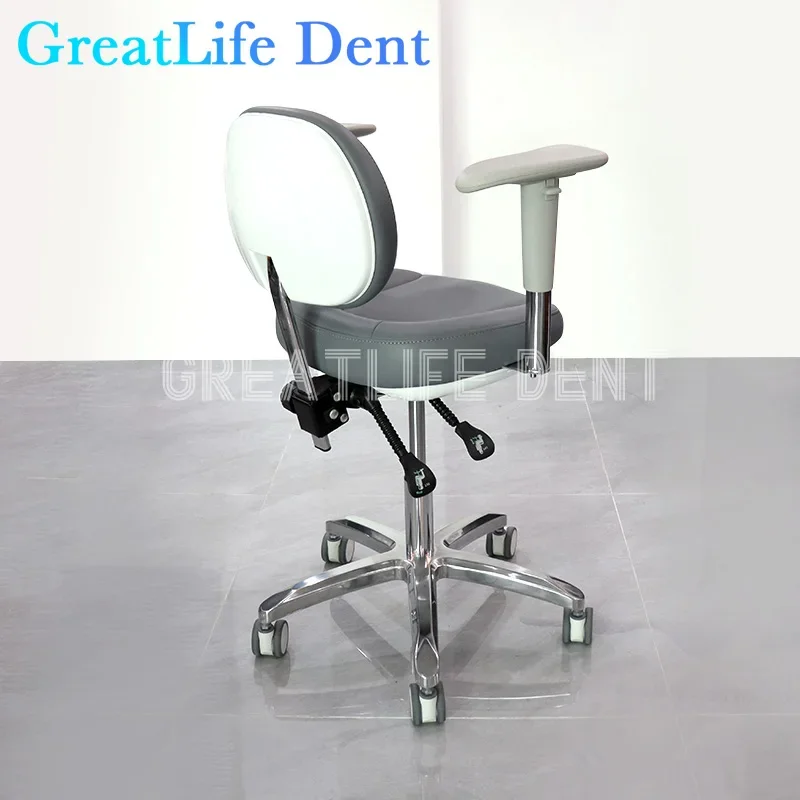 GreatLife Dent Dentist Seat Oral Doctor Back Stool Lifting Bar Rotating Swivel Beauty Salon Lab Chair With Armrest Furnture