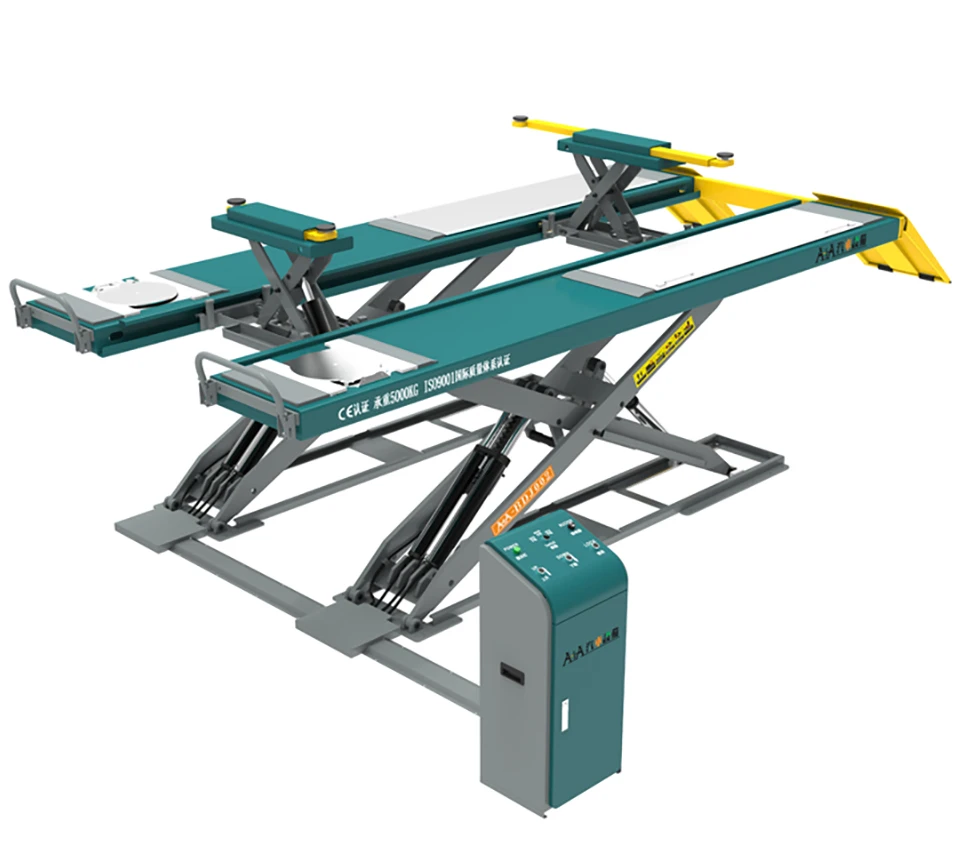 Jidbao 65-BDJ002 5m Hydraulic 5000KG Super-thin Wheel Alignment Scissor Car Lift CE Commercial-Grade Pacific Insurance Product