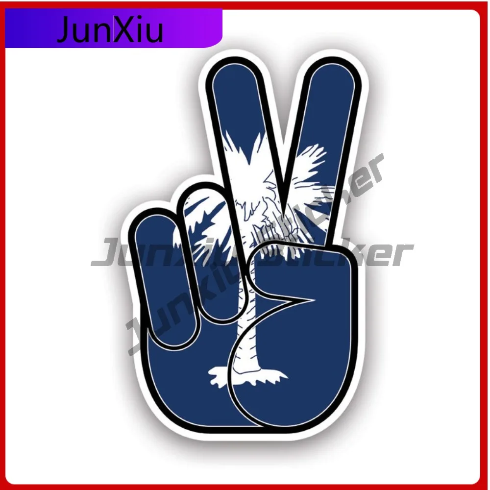 

South Carolina State Shaped Peace Sign Cool Car Waterproof Vinyl Decal For Laptops Fun Sticker Outdoor Fun Decor Decor Unique