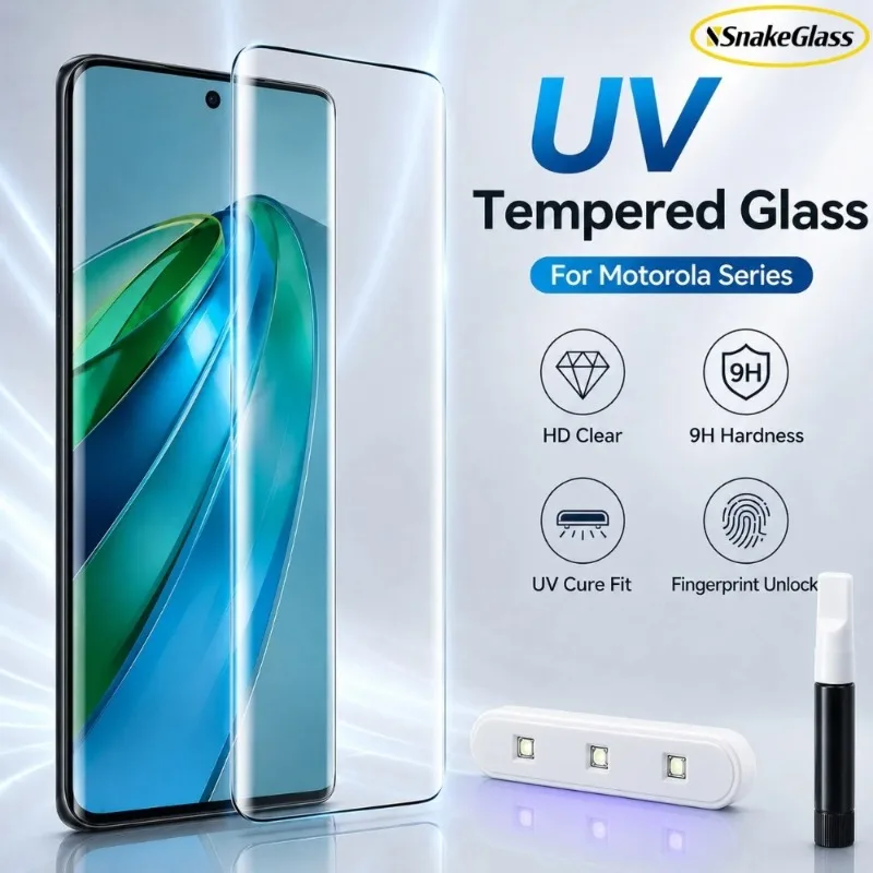 3D Gebogenes Vollkleber-UV-Hartglas für Motorola Edge 70Fusion+ 60s 50Ultra 40Neo 2024 G85 30 Ultra 2025 50 Displayschutzfolie