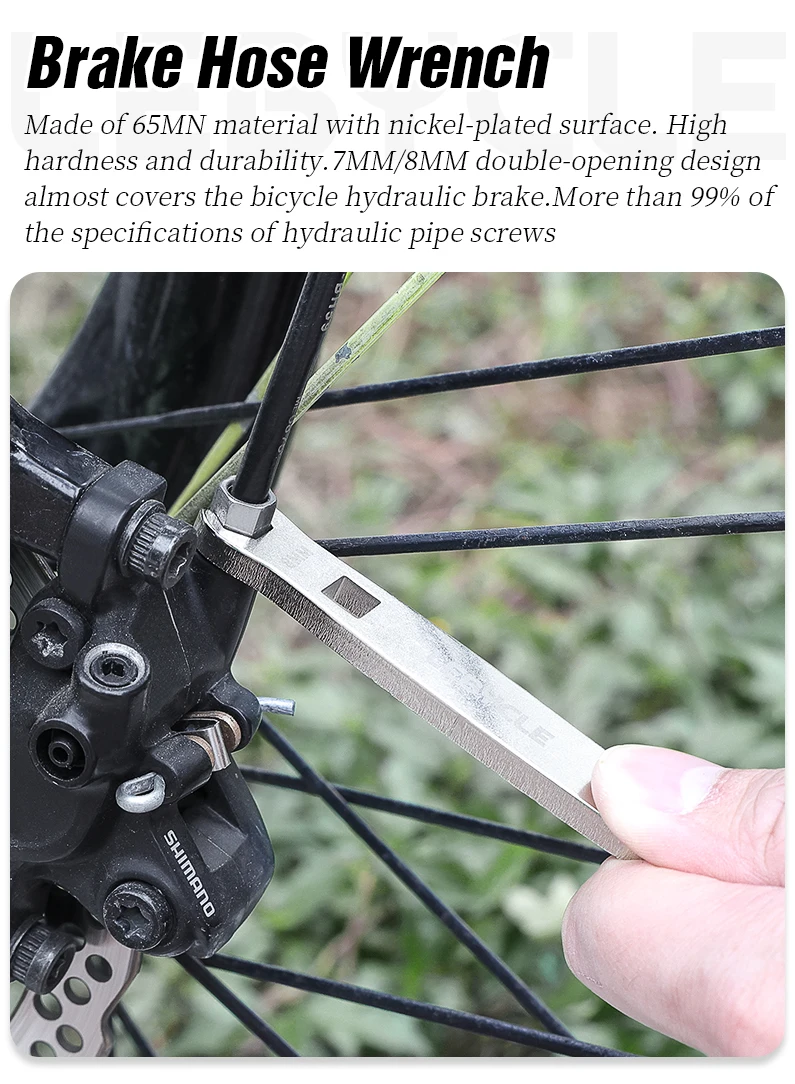 LEBYCLE MTB Rennrad Öl Rohr Drehmomentschlüssel Öl Bremse 7-8 MM Offene Rohr Locking Schraube Schlüssel Fahrrad bremse Locking Reparatur Werkzeug – Detail 1