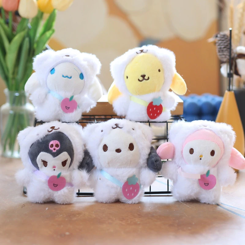 

Cartoon Cute Plush Doll Toys Keychain Kuromi Melody Pochacco Cinnamoroll Kawaii Keyrings Pendant Decoration Accessories Gifts