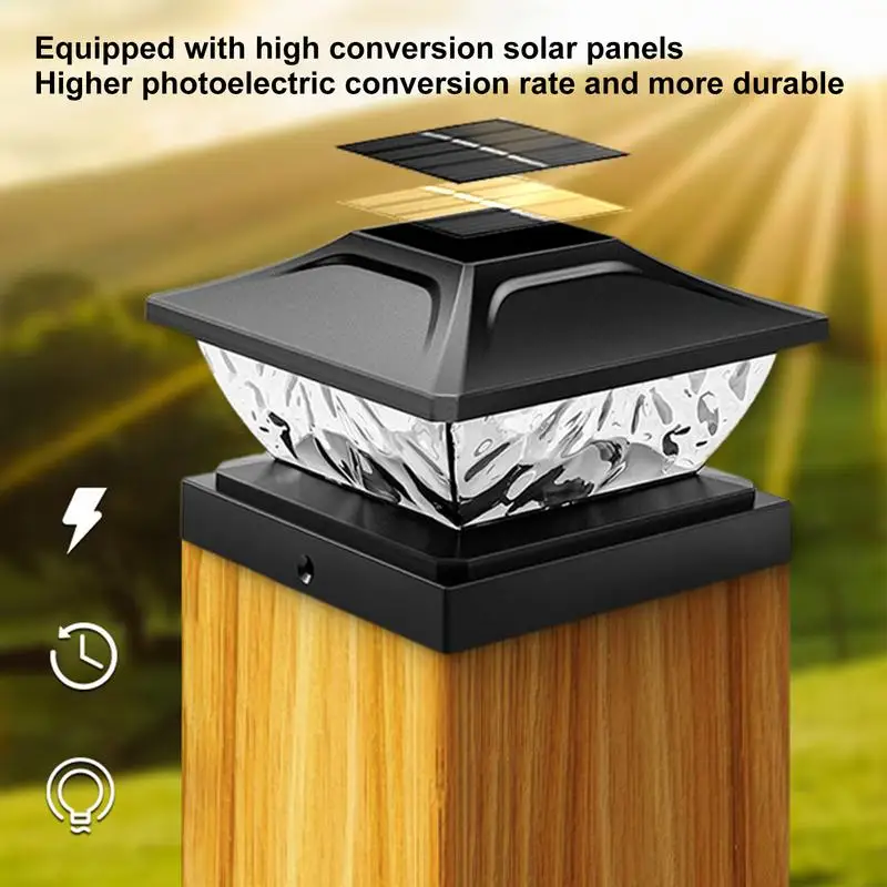 

Solar Outdoor Lights For Fence Outdoor Villa Solar Light 2pcs Waterproof Fence Lights Solar Pillar Lamp With 2 Modes For Patio