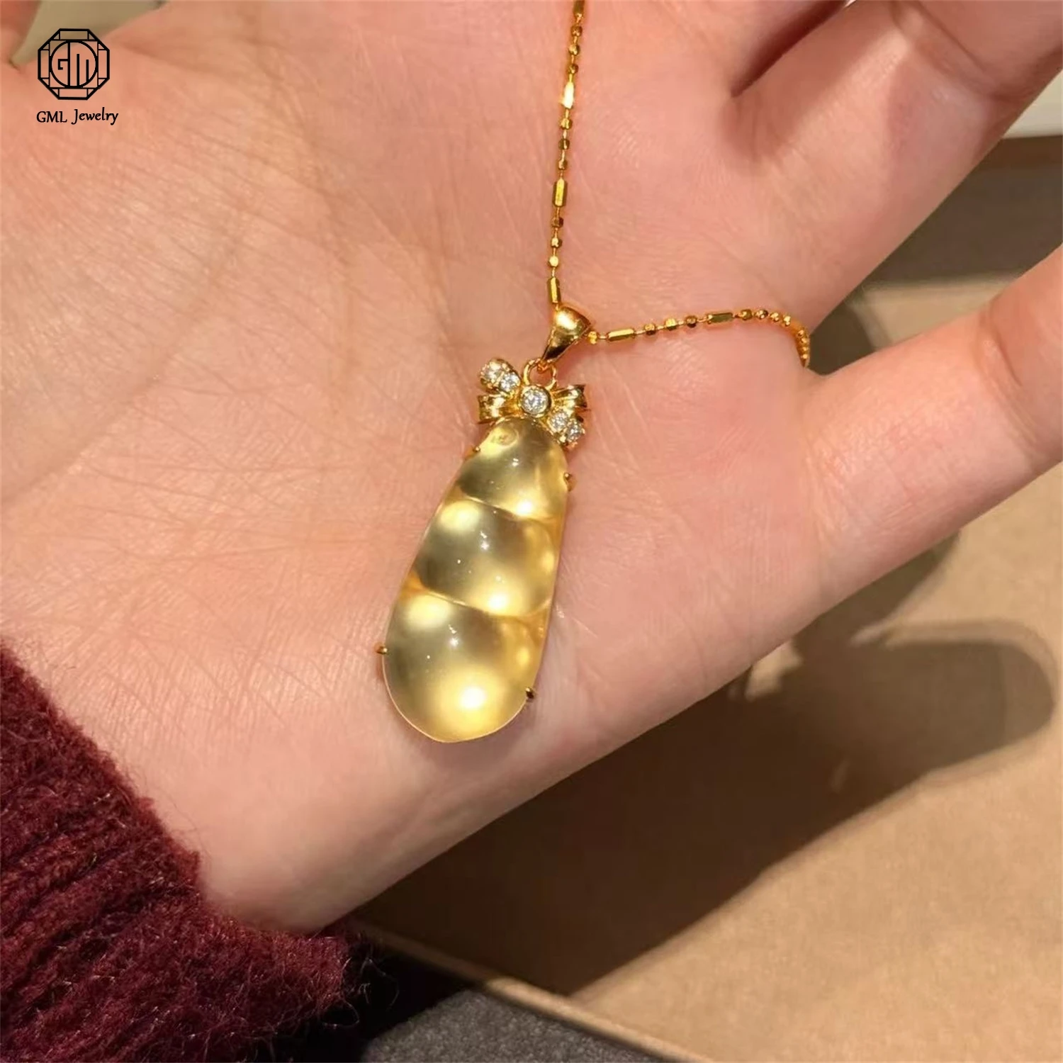 

Ожерелье-чокер из стерлингового серебра 925 пробы с натуральным жадеитом, маленьким золотым бобом и подвеской в виде банта «Четыре сезона», подарок для друзей на вечеринку или праздник