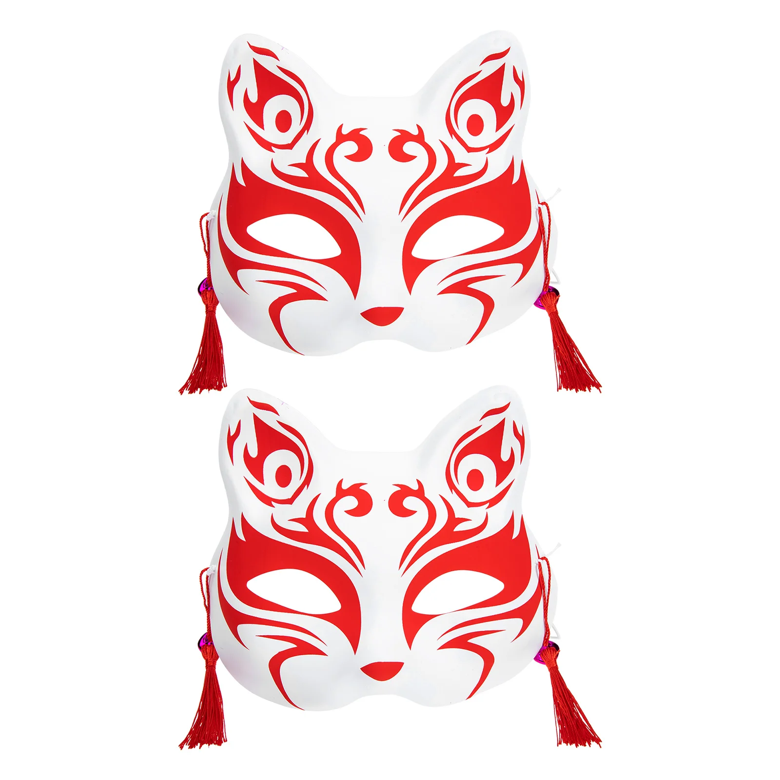 

2 Pcs Masks Fox for Masquerade Furry Adult Men Japanese Kitsune Child