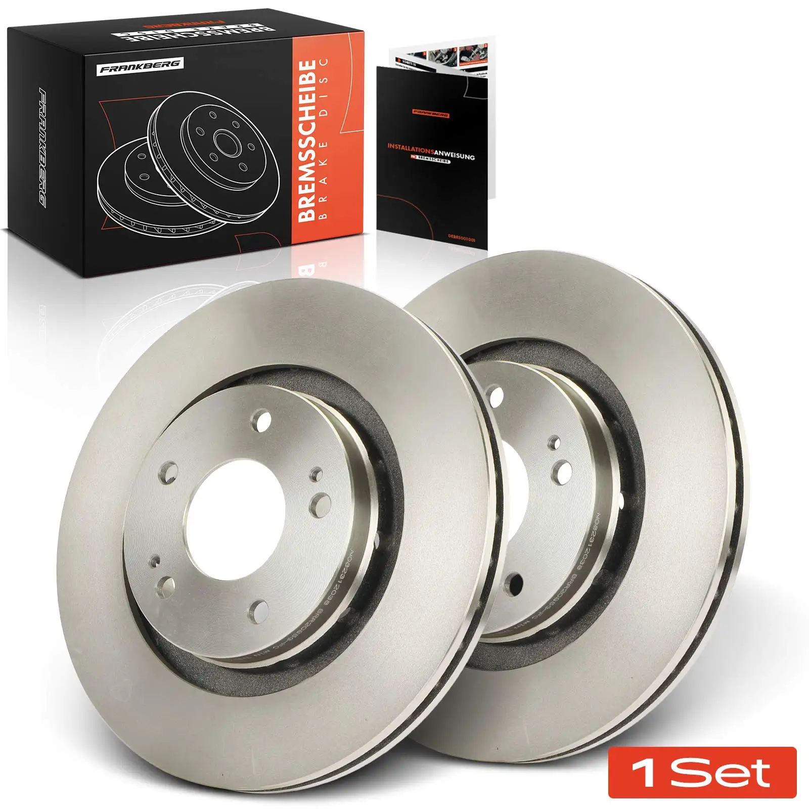 Frankberg 2x Remschijven Vooras voor Mitsubishi Lancer VIII Sportback Outlander I II III Peugeot 4007 4615 A006 MR205215