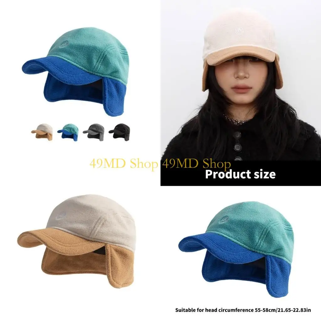 

49MD Baseball Caps Warm Hat Women Sports Hat Furry Winter Hat for Parties and Clubs