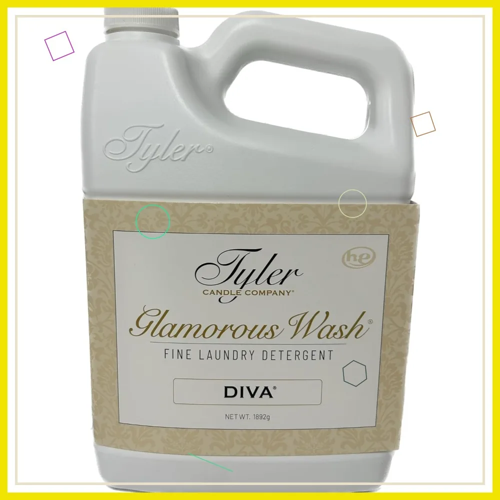

Жидкое средство для стирки Glam Wash, аромат Diva, 64 жидких унции (полгаллона), безопасно для стиральных машин с функцией HE, для свежести одежды