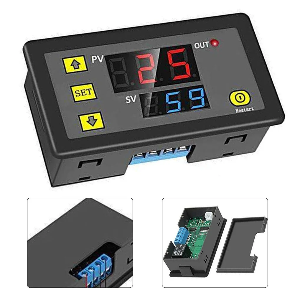 DC 12V Time Delay Switch 10A Timer Switch Module Programmable Digital Time Cycle Adjustable Timing Relay Time Delay Switch