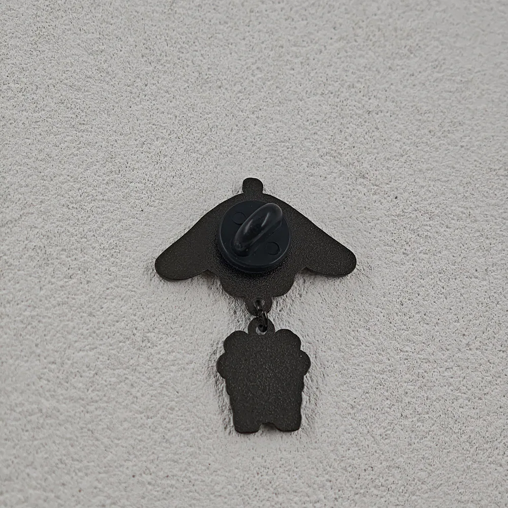 Malteser-Emaille-Pins mit Kette, Niedliche Welpen-Broschen, Kawaii Golden Retriever Metall-Abzeichen, Rucksack-Anstecknadel, Geschenk für Fans – Detail 12