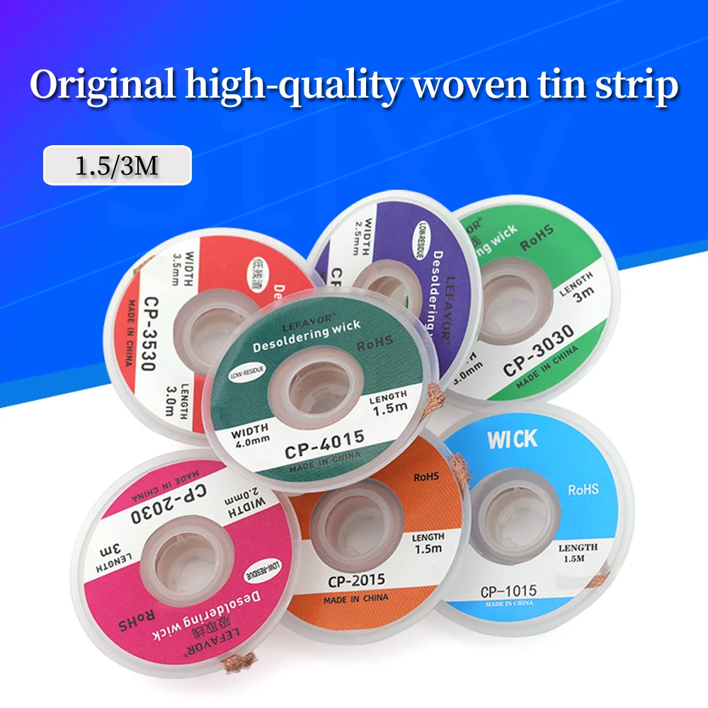 Original High Quality Desoldering Wick With Braided Copper Wire CP2015 1515 3015 3515 2515 BGA Solder Paste Remover tools