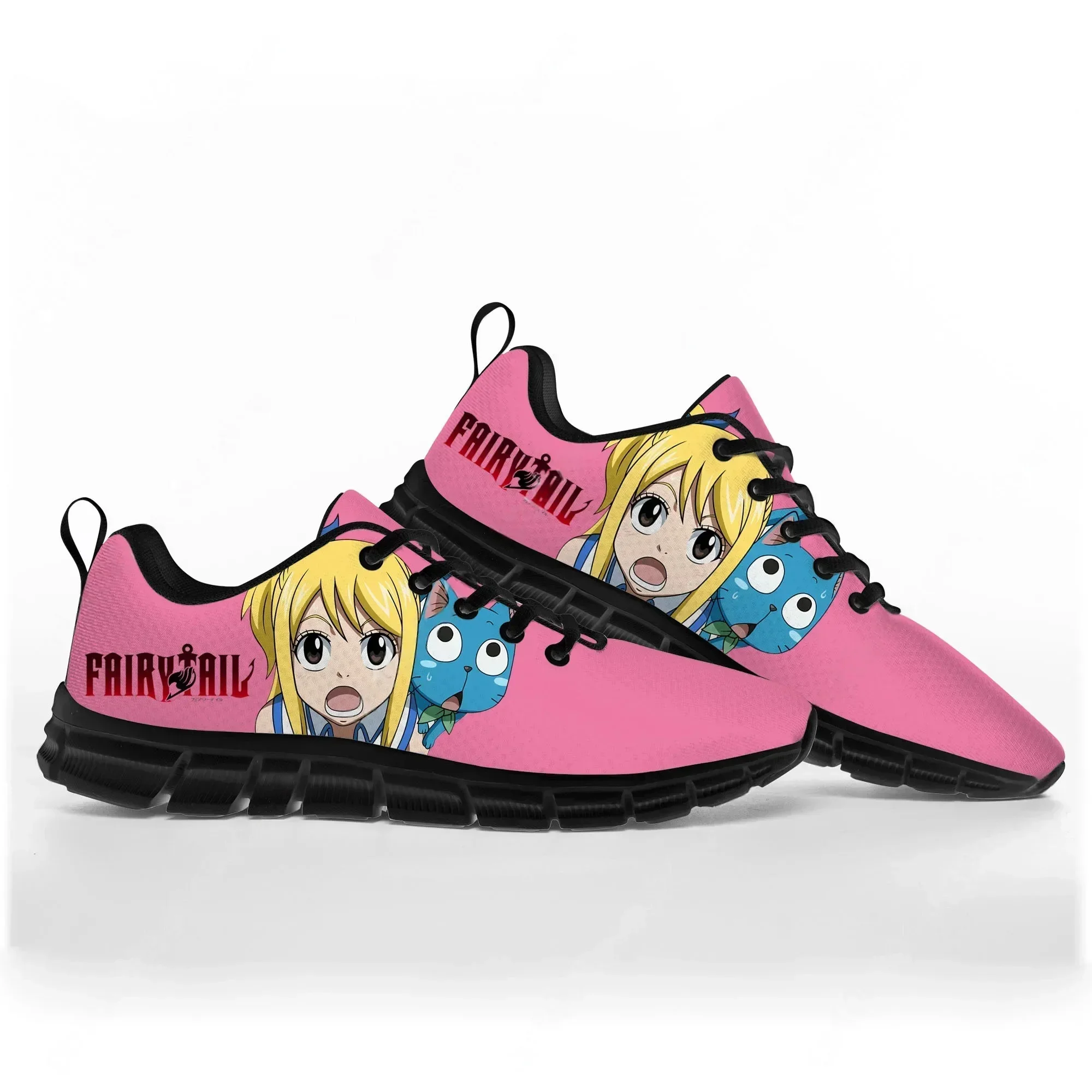 Lucy Heartfilia Anime F-Fairy T-Tail Sports Shoes Men Women Teenager Kid Children Black Sneakers Custom High Quality Couple Shoe