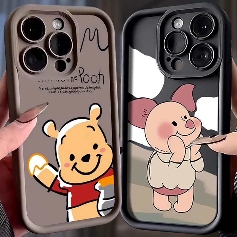 Disney Winnie Piglet Case for Samsung Galaxy S23 S22 S21 Ultra Plus S20 FE A54 A53 A52 A52S A51 A50 A50S A34 A33 A32 5G 4G Cover