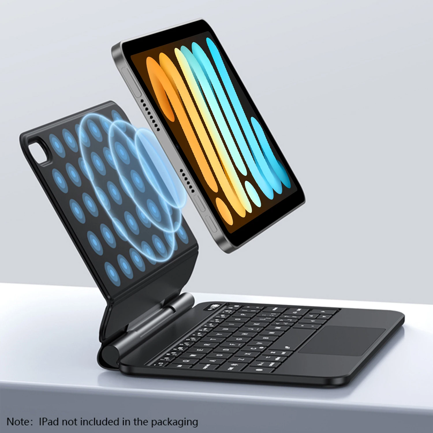 Floating Magic Keyboard for iPad mini 7 (A17 Pro) / Mini 6 Smart Magnetic Case Spanish Portuguese Hebrew Korean Keyboard Cover