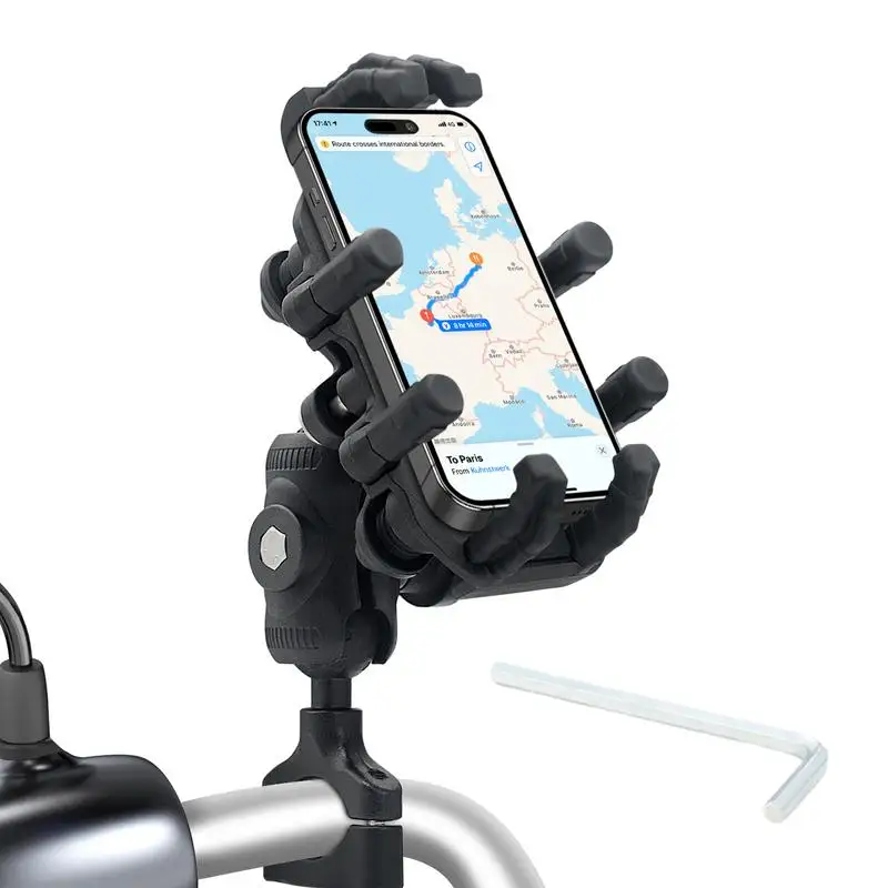 

Phone Holder For Motorcycle Handlebar Ideal Theft Protection Cell Bracket Shock Absorber Anti Shake Mount Stand Bike Accessories