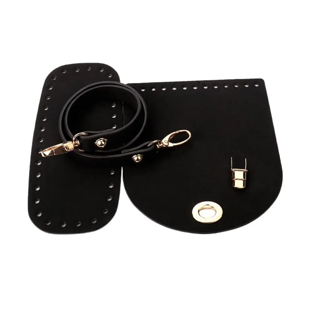 

3Pcs/Set Solid Color Leather Shoulder Bag Strap Bottom PU Handmade DIY Bag Accessories DIY Hardware Accessories