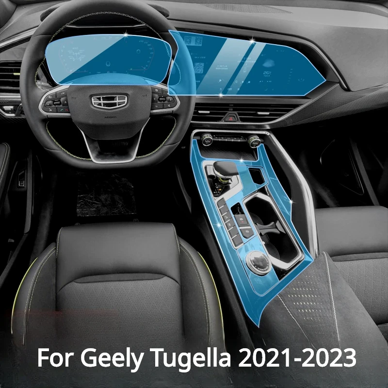 For GEELY Tugella 2023 2022 Gearbox Panel Navigation Automotive Interior Screen Protective Film TPU Anti-Scratch Sticker Protect