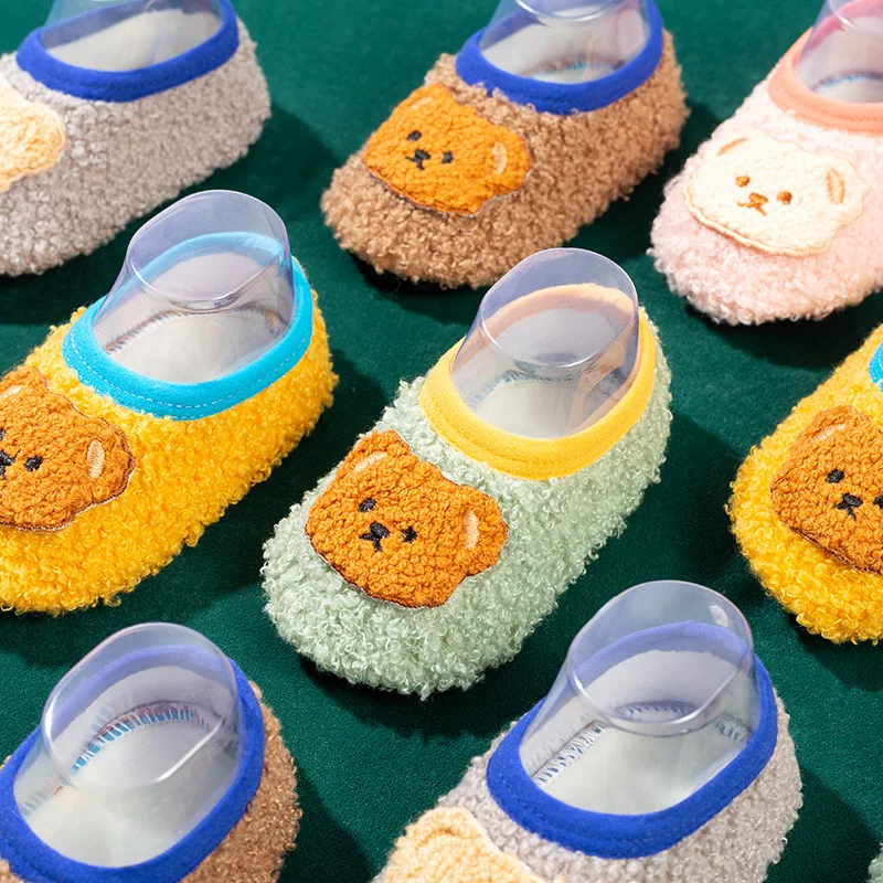 Winter Children Floor Baby Slippers Infant Toddler Plush Warm Boys Girl Soft Anti-slip Indoor School Kids Shoes