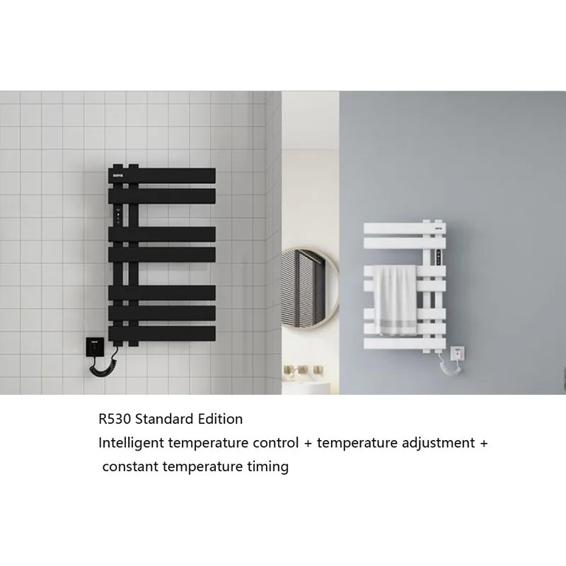 Waterproof Bathroom Electric Towel Rack 30°~70℃ carbon fiber Temperature &Time control Smart Home Heated Towel Rail warmer 180W