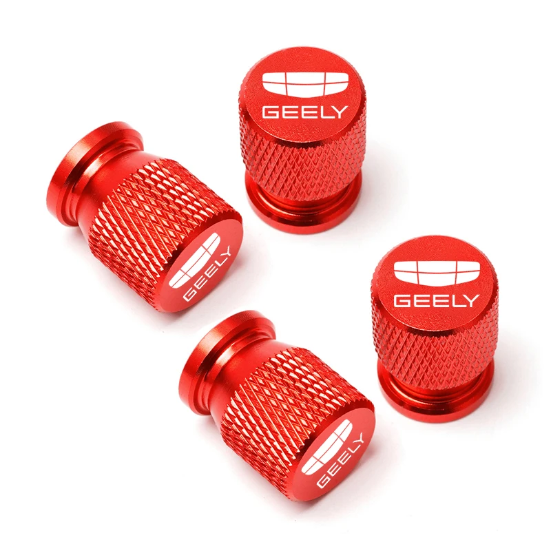 For Geely Atlas Coolray Emgrand EC7 EC8 X7 EX7 CK2 Car Wheel Tire Valve Caps Tyre Stem Covers Airdust Waterproof Car Accessories