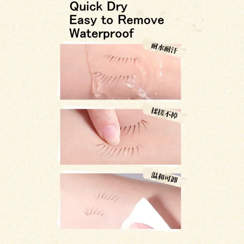 VEECCI Liquid Eyeliner Eyebrow Lower Eyelash โกหก Silkworm Hair Line ปากกา 2 ส้อมมัลติฟังก์ชั่นกันน้ําเครื่องมือความงาม