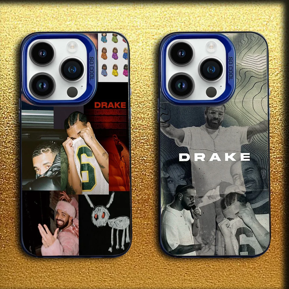 

Singer Rapper D-Drake Phone Case For iPhone 16,15,14,13,12,11,Mini,Pro,SE,MAX Blue Matte Silicone Cover