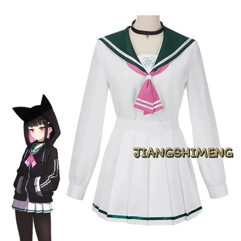 Anime Game BlueArchives Kyoyama Kazusa Cosplay Costume For Women Girl Black Hoodie Sailor Suits Skirt Halloween Party Outfit