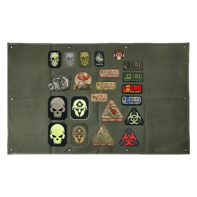 Patch Display Board Heavy Duty Nylon Stable Patch Holder Foldable Easy Installation Decorative Display Board Portable Wall