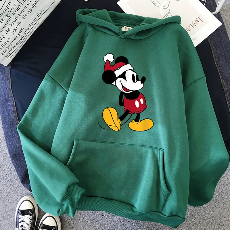 Y2K Hoodie Minnie Disney, Sweatshirt Hoodie anak laki-laki perempuan, Harajuku atasan Crop Mickey Mouse, wanita